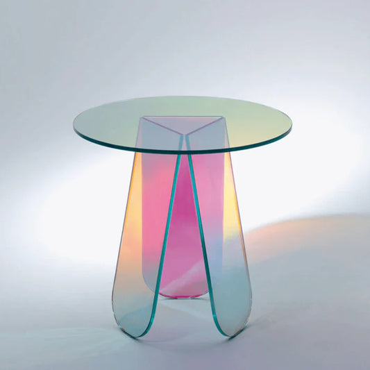 Couchtisch aus irisierendem Plexiglas