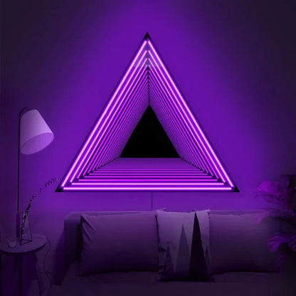 TriMirror LED Infinity - Leuchtendes Pyramidenspiegel